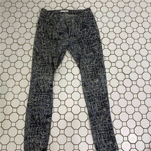 CAbi Blue and Black Skinny Jeans